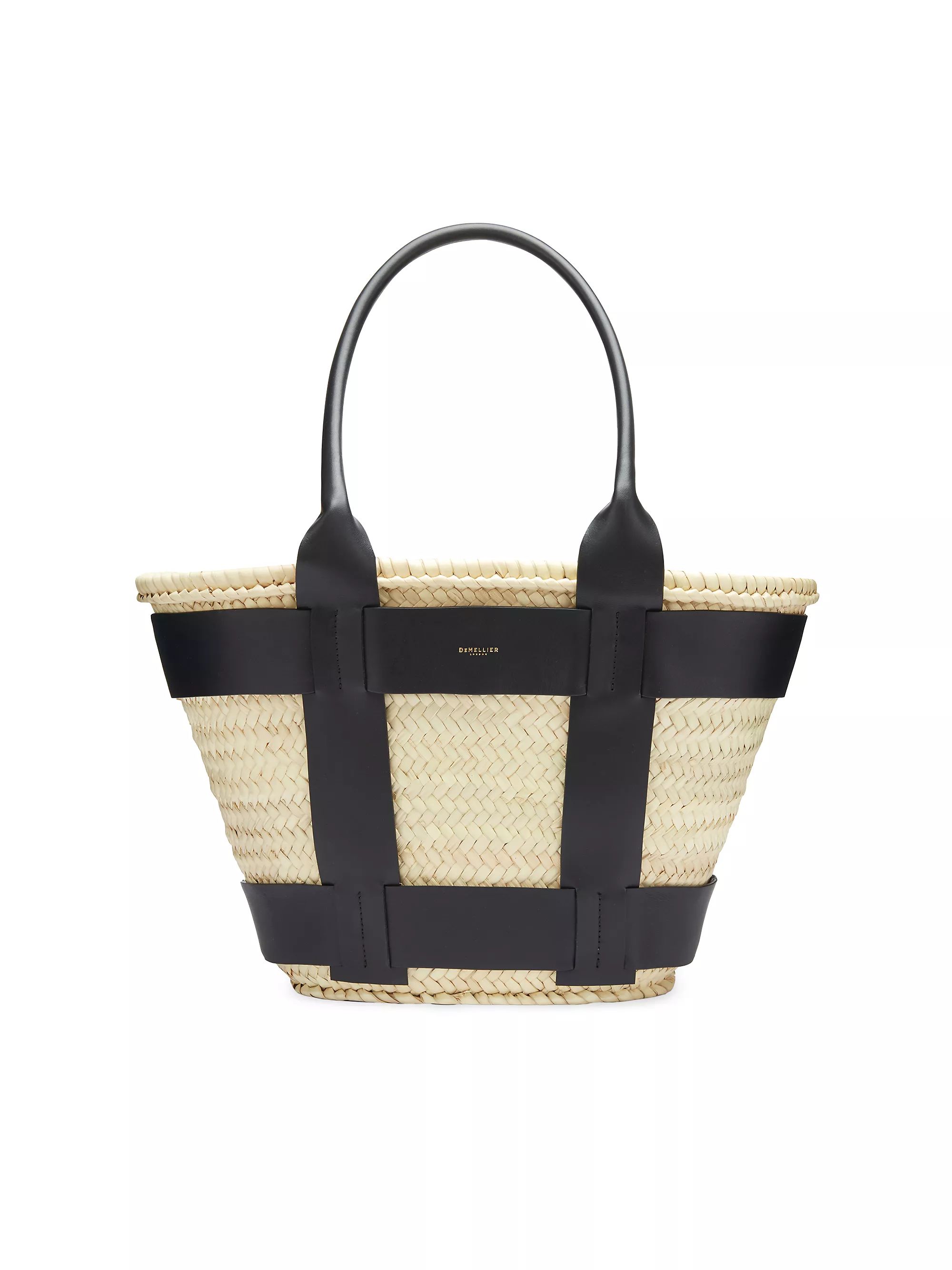 Shop By CategoryBeach & Straw BagsDeMellierSantorini Raffia Basket Bag$355 | Saks Fifth Avenue