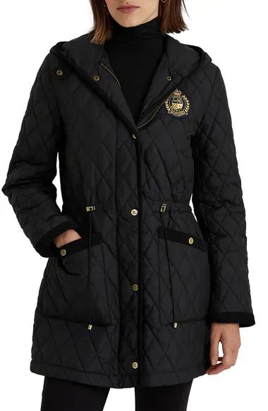 Lauren Ralph Lauren Quilted Crest Hooded Coat | Nordstrom