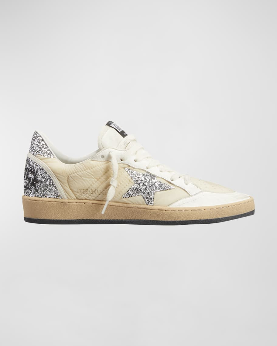 Golden Goose Ballstar Glitter Nylon Low-Top Sneakers | Neiman Marcus