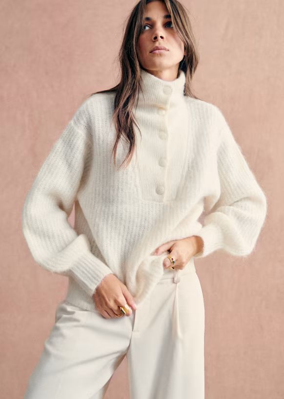 Micky Jumper - Cream - Kid mohair - Sézane | Sezane Paris