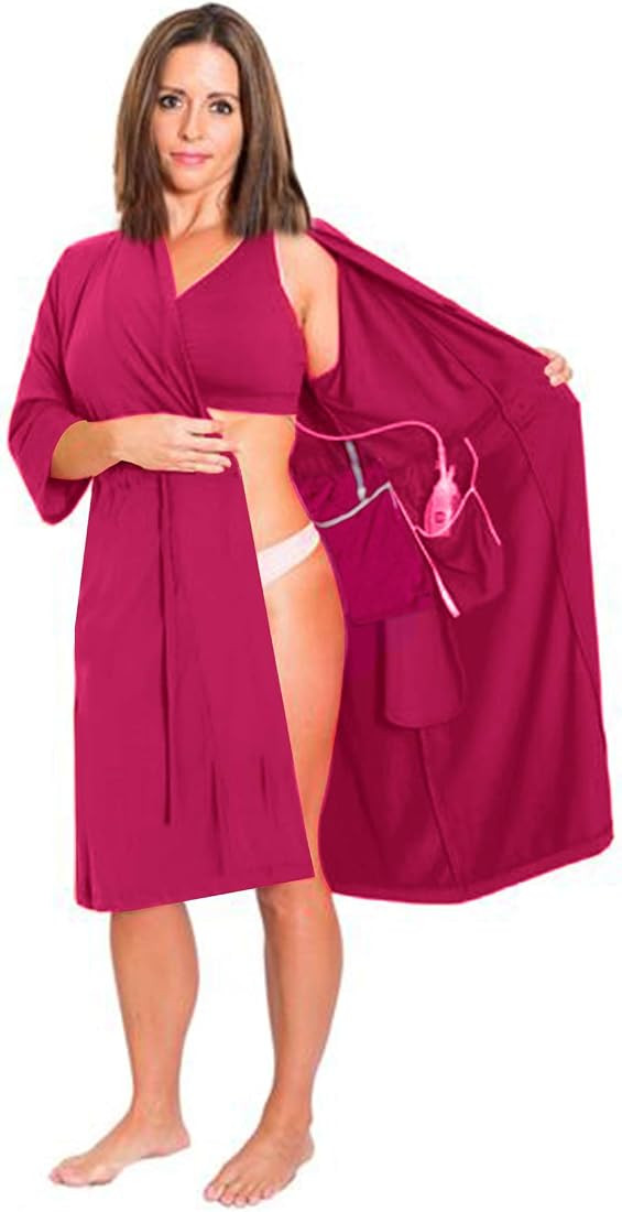 Recovery Robe,Post Mastectomy Breast Cancer Gifts Women,Breast Surgery Robe with Internal Pockets... | Amazon (US)