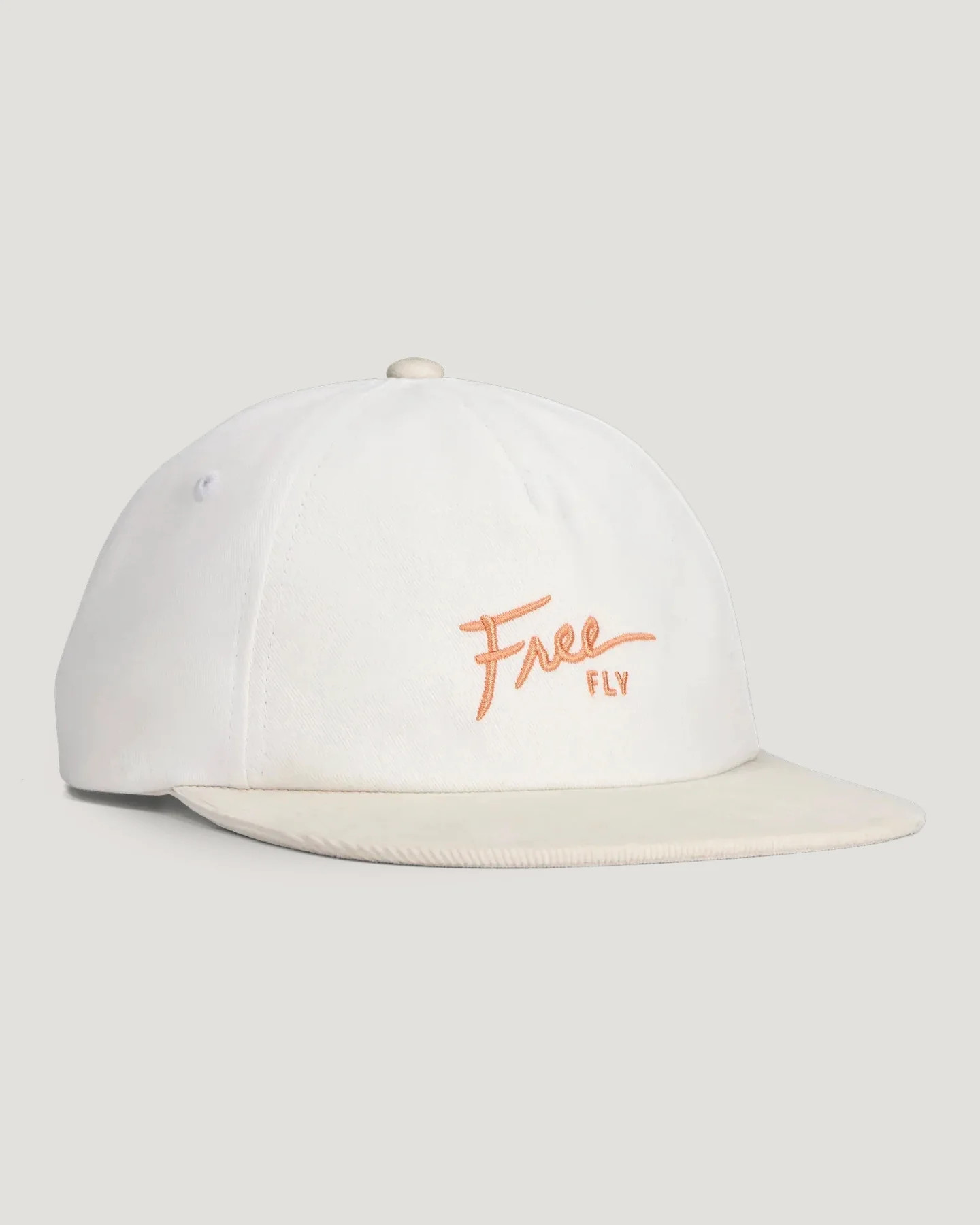 Cruiser Flat Brim Hat - Bright White | Free Fly Apparel