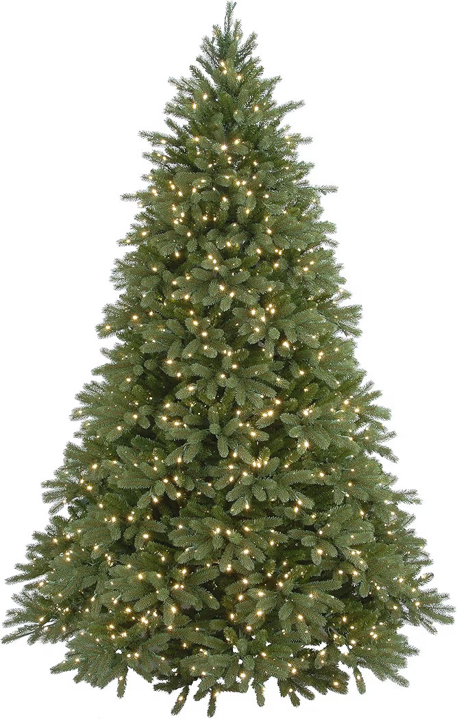 National Tree Company 7.5 ft Pre-Lit Jersey Fraser Fir Artificial Christmas Tree, 1,250 Clear Lig... | Amazon (US)