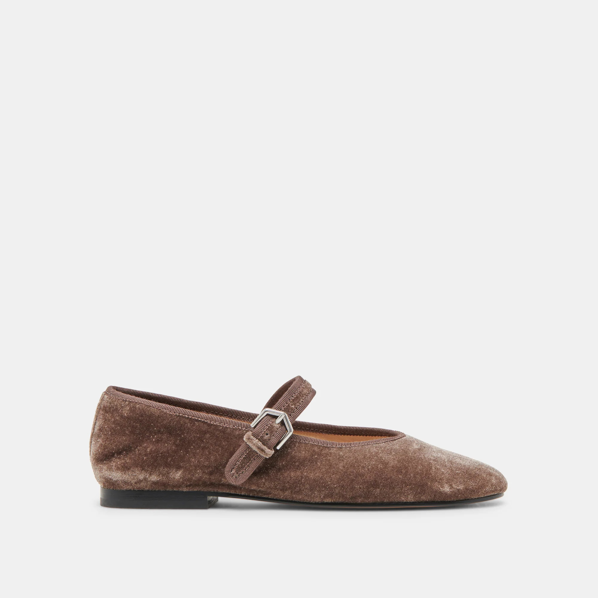 Roslyn Ballet Flats Smoke Velvet | DolceVita.com