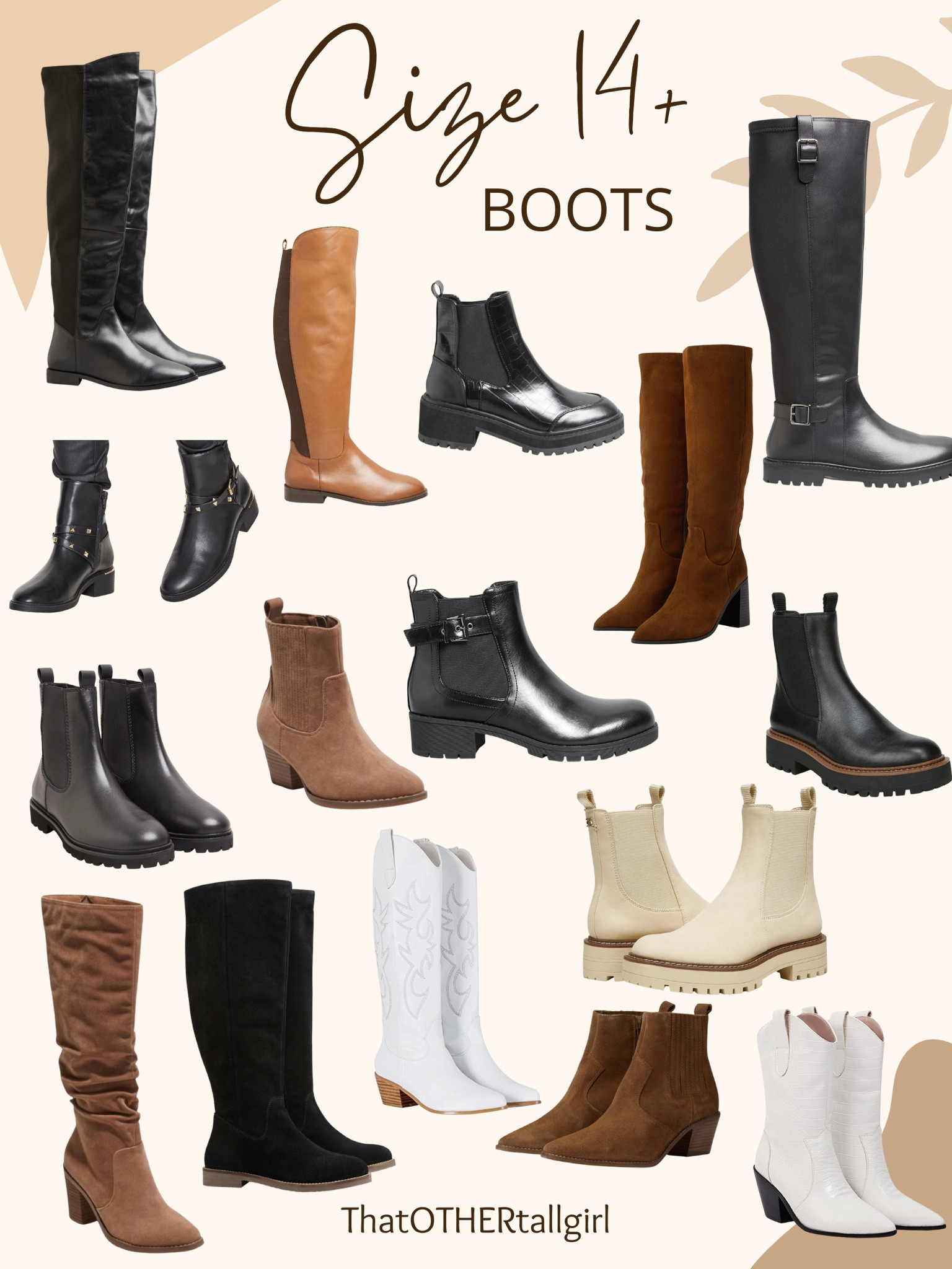 Women's size hot sale 14 boots