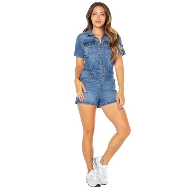 Celebrity Pink Juniors Cinched Waist Romper | Walmart (US)