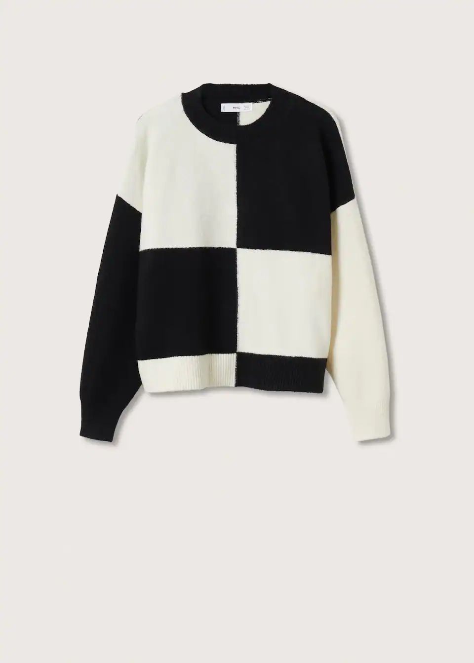 Checks knitted sweater | MANGO (US)