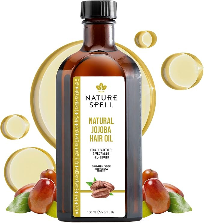 Nature Spell Jojoba Oil for Hair, Pre-Diluted Oil to Support Dry, Damaged Strands & Add Shine and... | Amazon (UK)
