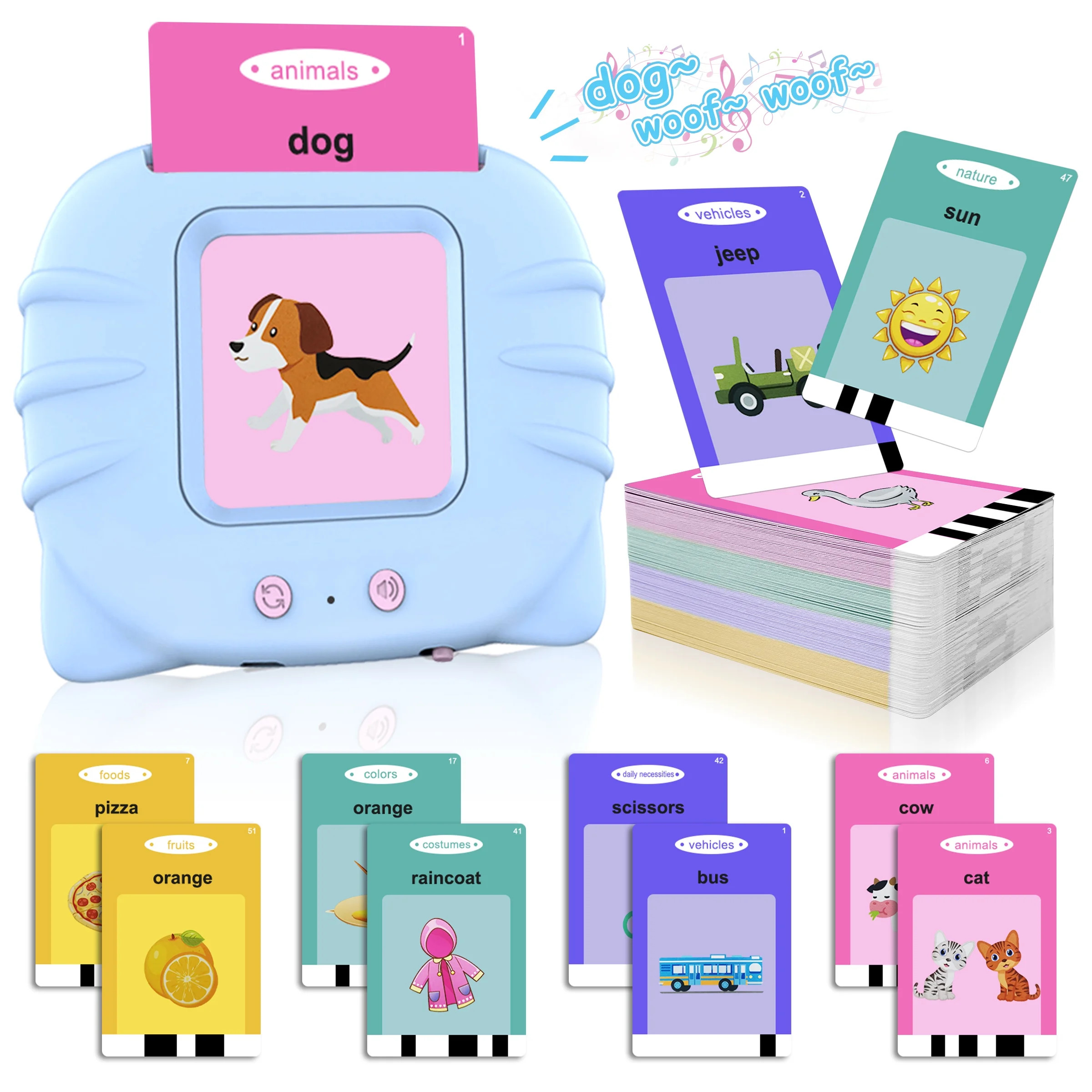 MAGOTAN Talking Flash Cards Learning Toys for 1-6 Years Old Boys Girls, Educational Toddlers Toys... | Walmart (US)