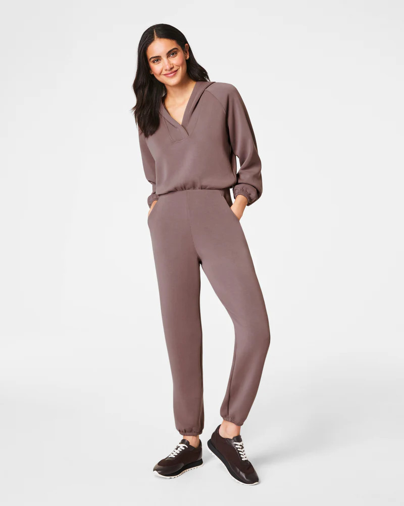 V-Neck Hooded Jumpsuit | Spanx