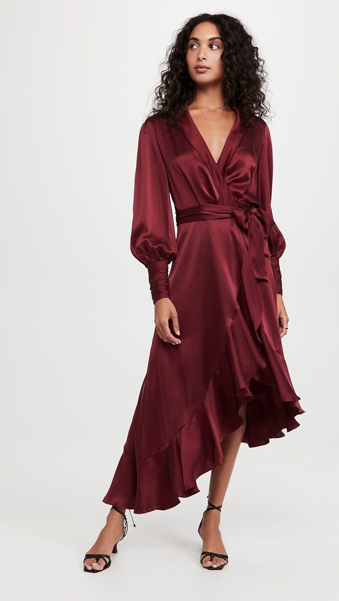 Silk Wrap Midi Dress | Shopbop