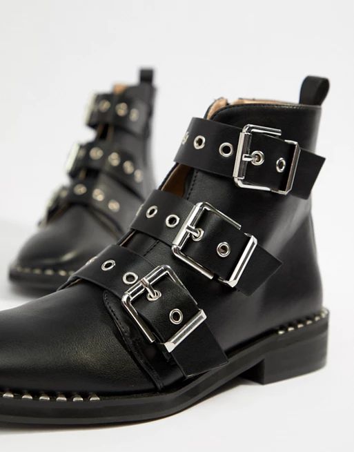 RAID Jack Black - Bottes plates cloutées à boucle | ASOS FR