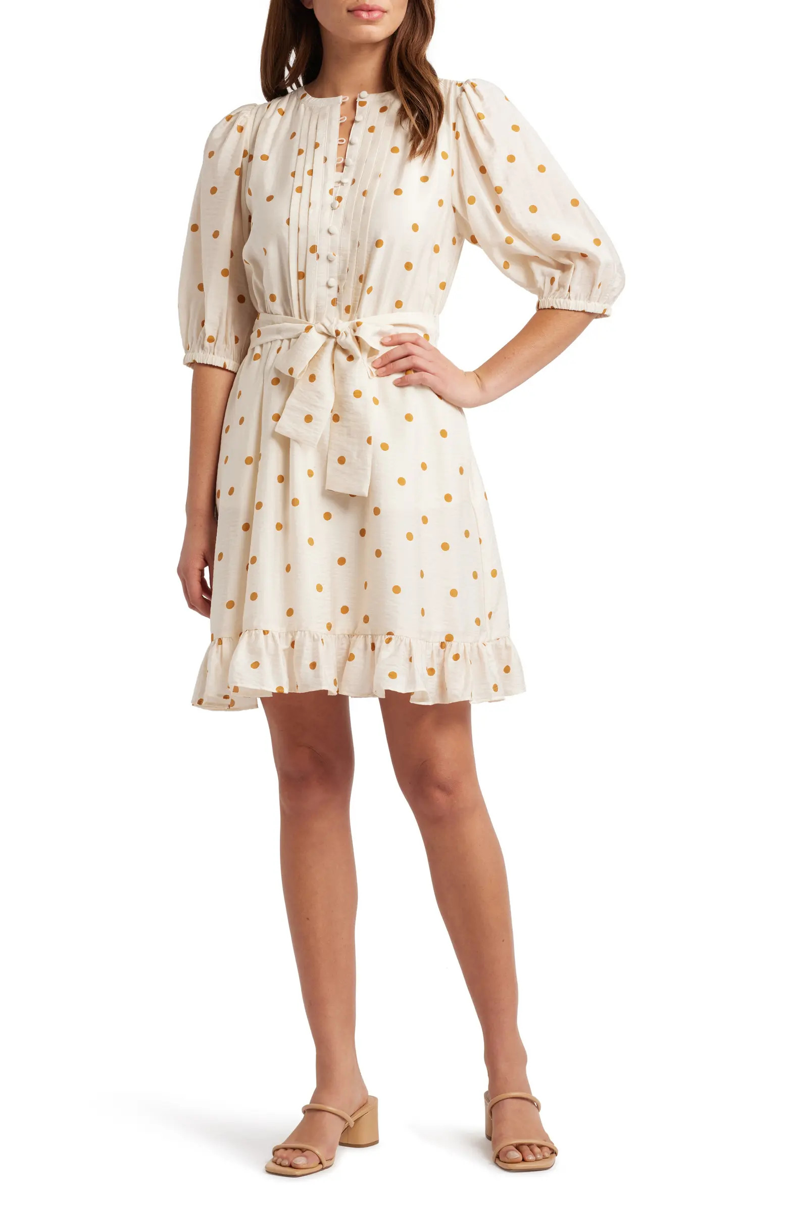 Caslon® Pintuck Tie Waist Dress | Nordstrom | Nordstrom