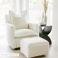 NOLA SWIVEL NURSERY GLIDER | Oilo Studio
