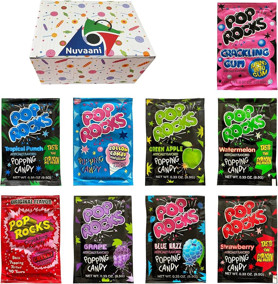 Pop Rocks Candy Bulk 9-Pack Assorted Flavor Variety Box - Non-Sticky PopRocks for Parties, Gifts,... | Amazon (US)