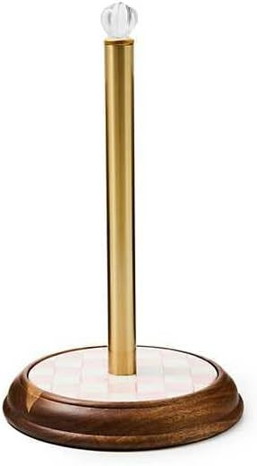 MACKENZIE-CHILDS Wood Paper Towel Holder, Decorative Paper Towel Holder for Kitchen, Pink-and-Whi... | Amazon (US)