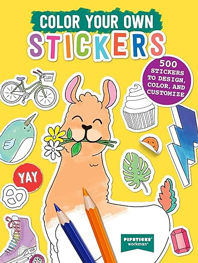 Color Your Own Stickers: 500 Stickers to Design, Color, and Customize (Pipsticks+Workman)      Pa... | Amazon (US)