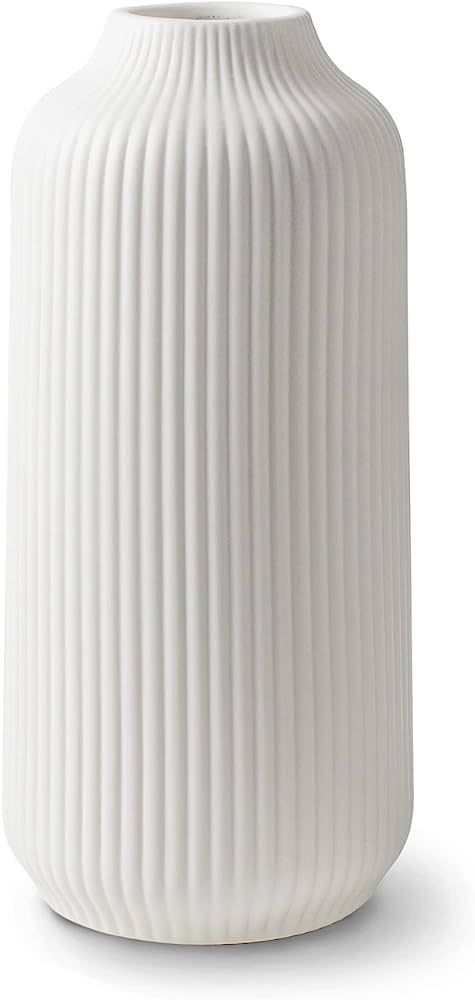 flature Ceramic Vase in Nordic Style, Deco Vase Large for Pampas Grass as Boho Deco, Vase White M... | Amazon (US)
