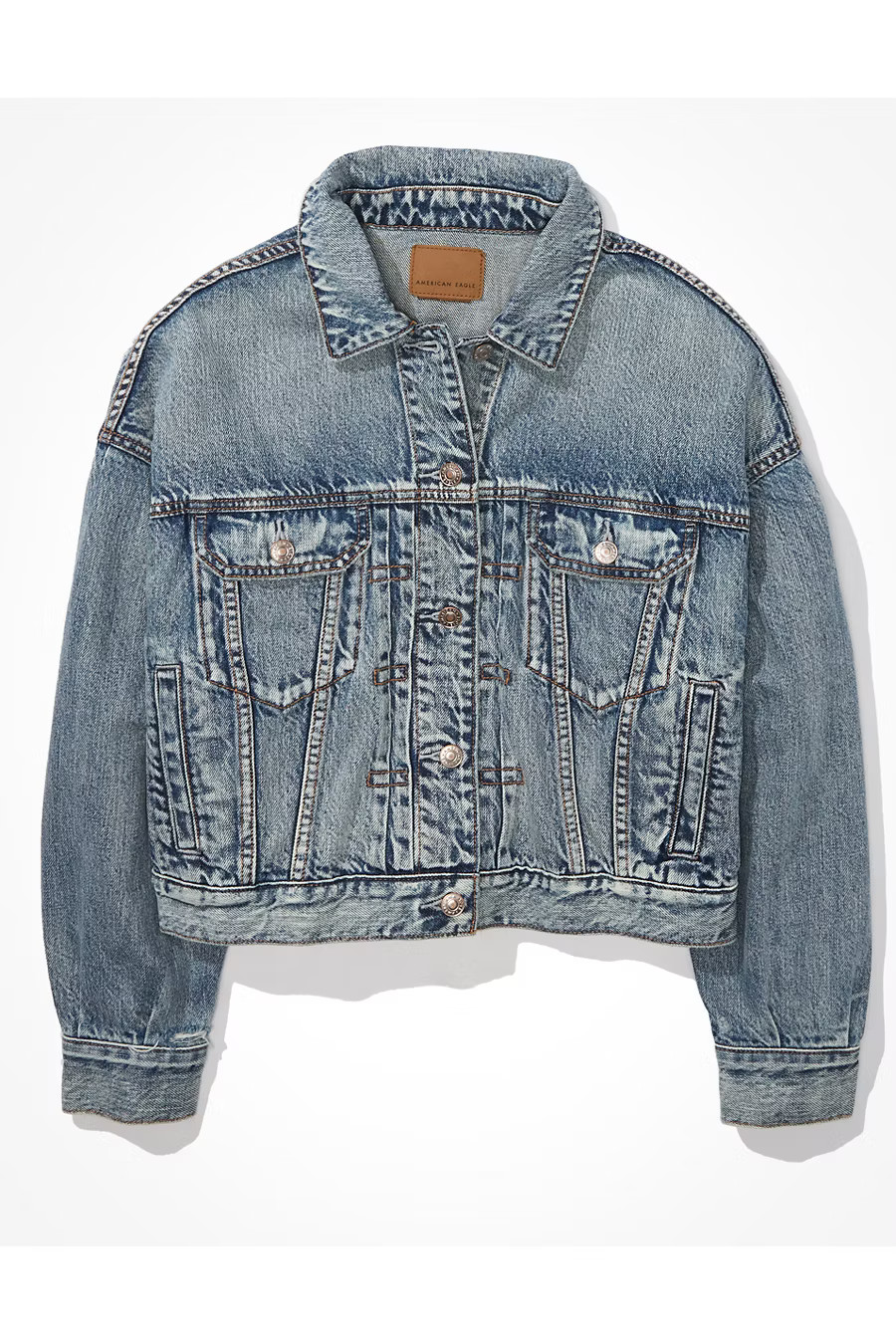 AE Tomgirl Cropped Denim Jacket | American Eagle Outfitters (US & CA)