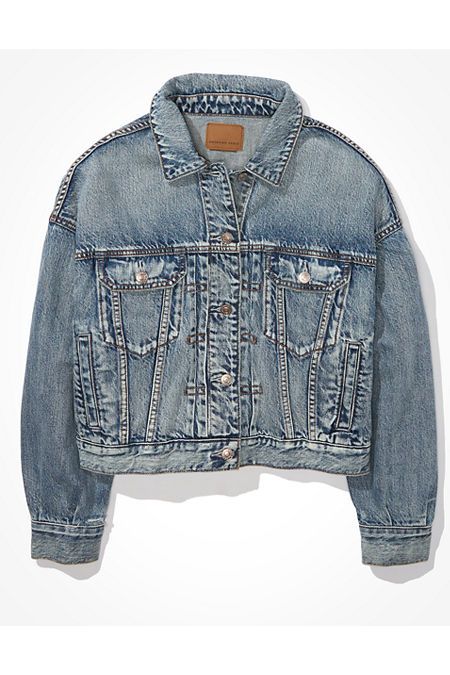 AE Tomgirl Cropped Denim Jacket | American Eagle Outfitters (US & CA)