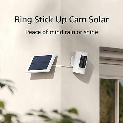 Ring Stick Up Cam Solar HD security camera with two-way talk, Works with Alexa - White       Add ... | Amazon (US)