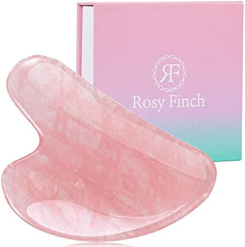 Gua Sha Massager Tool, Rosy Finch Jade Stone Guasha Scraping Massage Tool Jade Roller Massager fo... | Amazon (US)