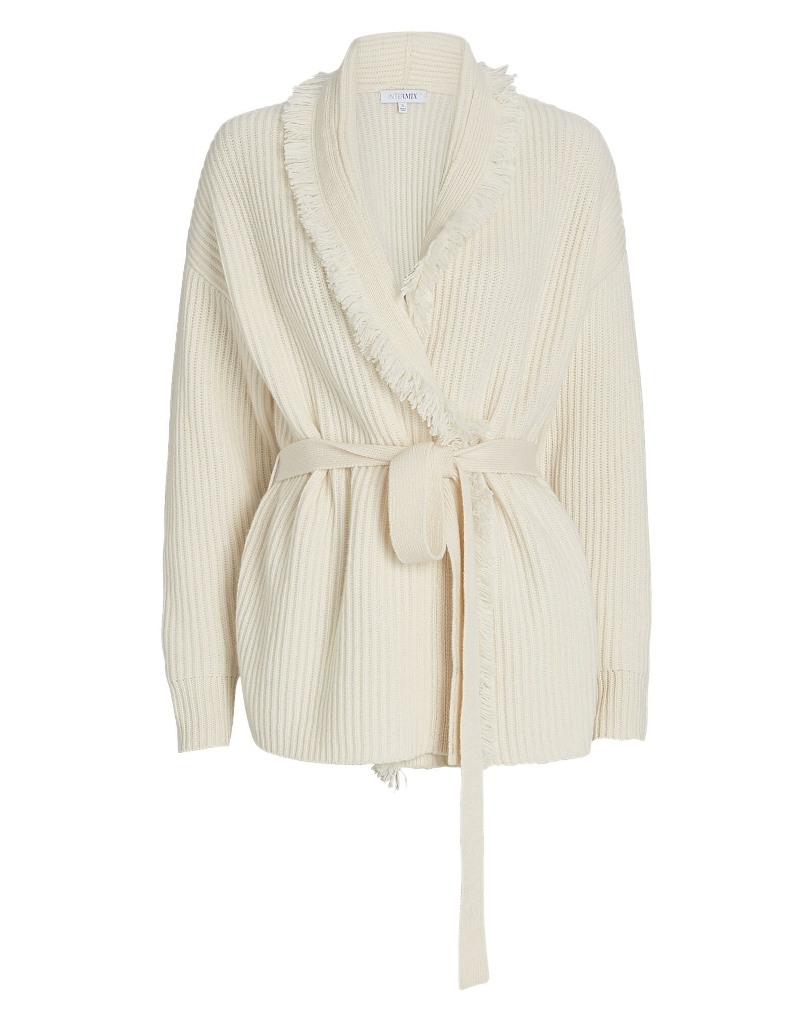 Charlie Fringe Wool-Cashmere Cardigan | INTERMIX