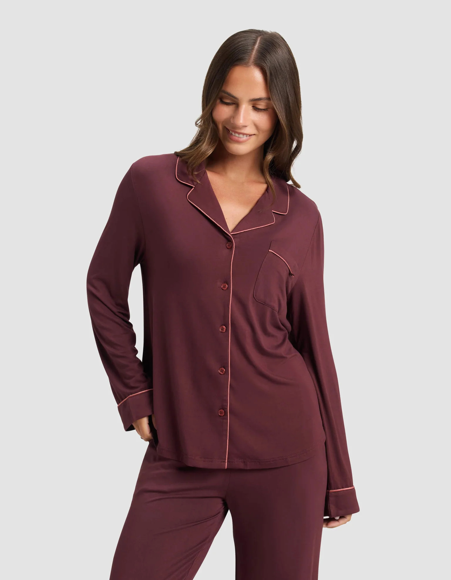 Women's Bamboo Stretch-Knit Long Sleeve Pajama Set | Cozy Earth