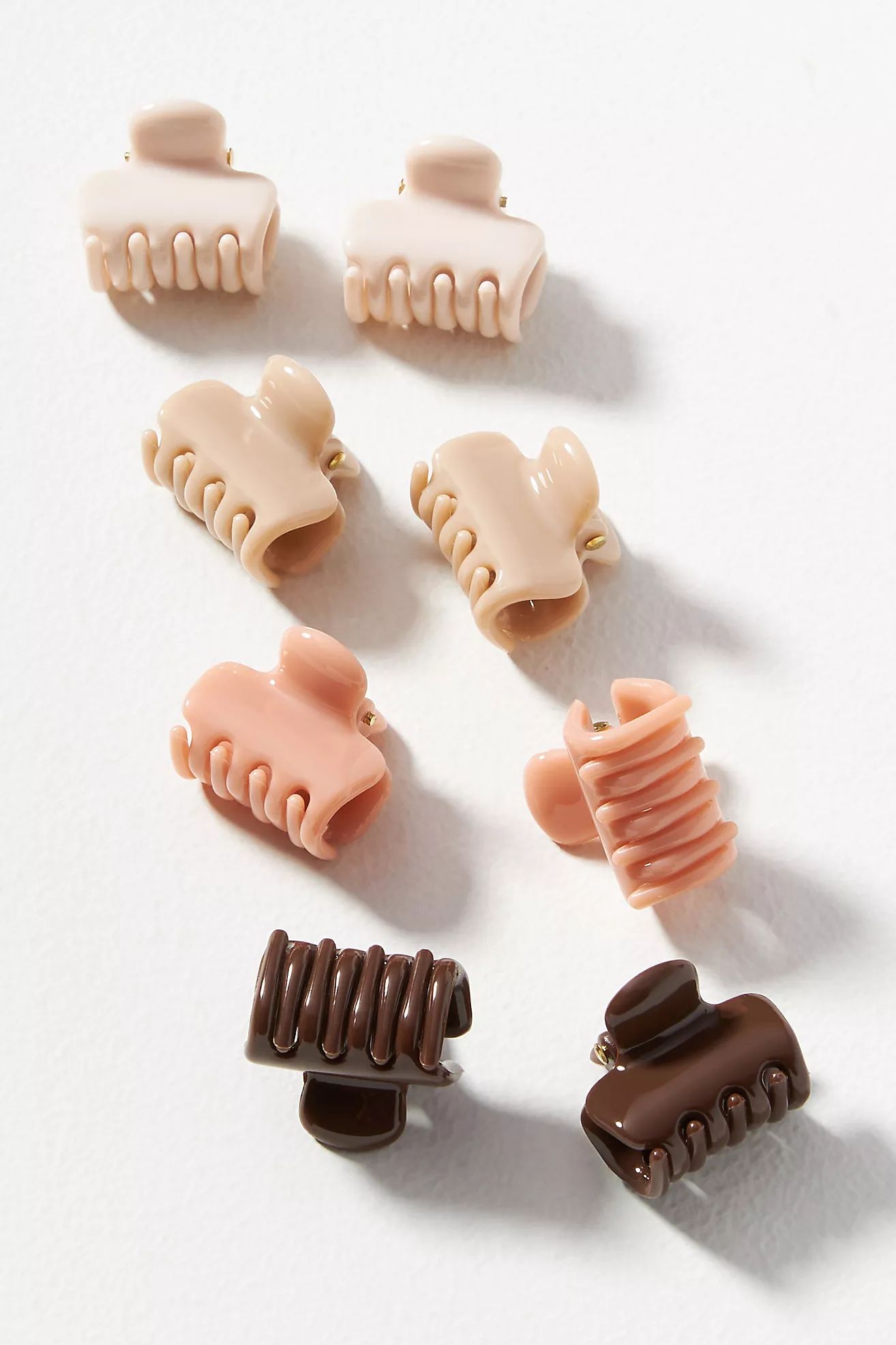 KITSCH Mini Puff Hair Claw Clips, Set of 8 | Anthropologie (US)