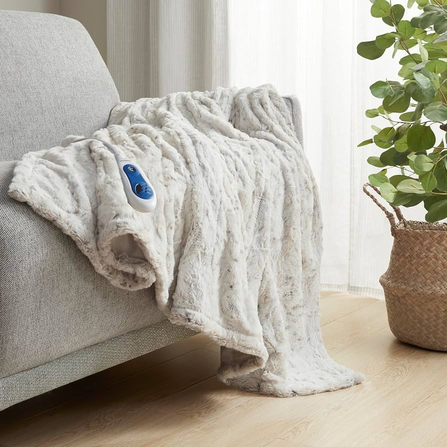 Beautyrest Zuri Reversible Faux Fur to Mink Electric Blanket,Auto Shut Off, Virtually Zero EMF, M... | Amazon (US)