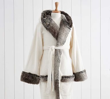 Gray Ombre Faux Fur Robe | Pottery Barn (US)