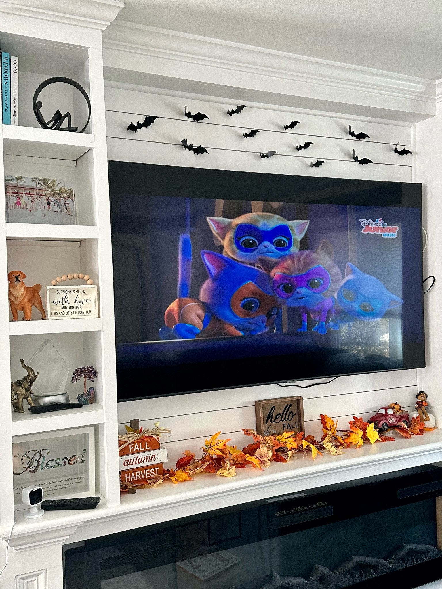 Cutest lil bats that stick without causing any damage to the wall 🦇🎃👻 under $5

Also I use the Blink camera seen here on the shelf when I’m not home to check on my dog or for when someone is babysitting my daughter and it works fantastic! I own 2 of them, highly recommend. Great price too, under $35

#LTKHalloween #LTKHolidaySale #LTKhome