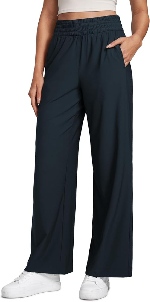 CRZ YOGA Lightweight Drapey Wide Leg Casual Pants for Women 30" - Flowy Travel Work Loose Fit Sum... | Amazon (US)