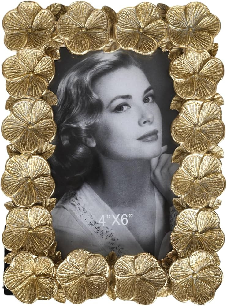 Resin Vintage Gold Picture Frames 4x6 Photo Frames for Wall or Tabletop Display Vertically or Hor... | Amazon (US)