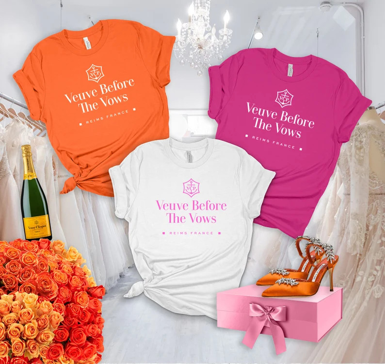 Veuve Before The Vows Tee in Orange, Berry or White | Etsy (US)