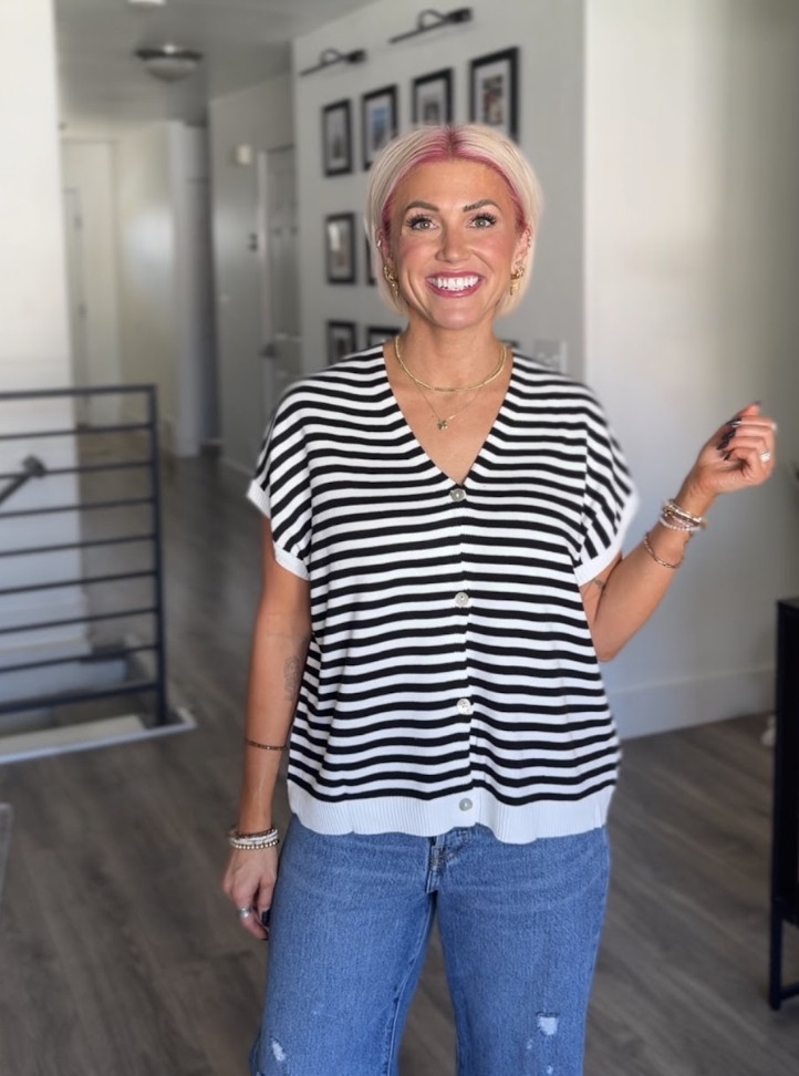 Y'all know I love a striped anything!! Top: Small // Jeans: 4 

 #LTKootd #LTKSeasonal #LTKSaleAlert