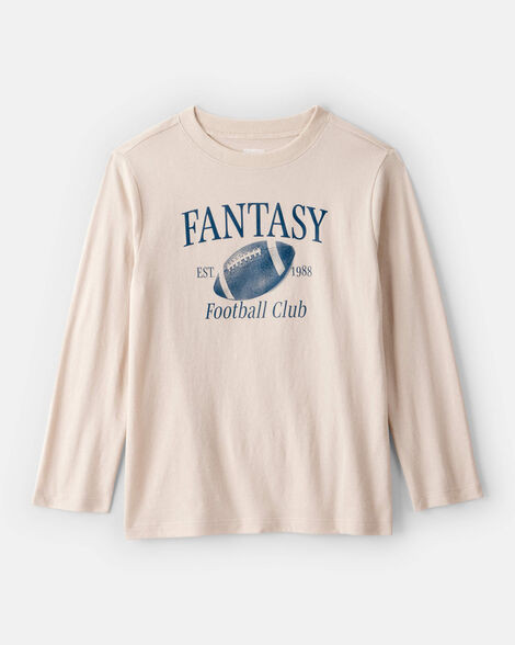 Boys Fantasy Football Long-Sleeve Graphic Tee - Tan | Carter's Inc