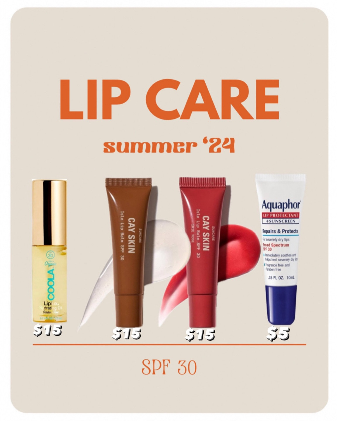 What we’re not doing in 2024 : burning our lips!
#lip #spf #skincare #lipcare #cay #coola #aquaphor 

#LTKswim #LTKbeauty #LTKfitness