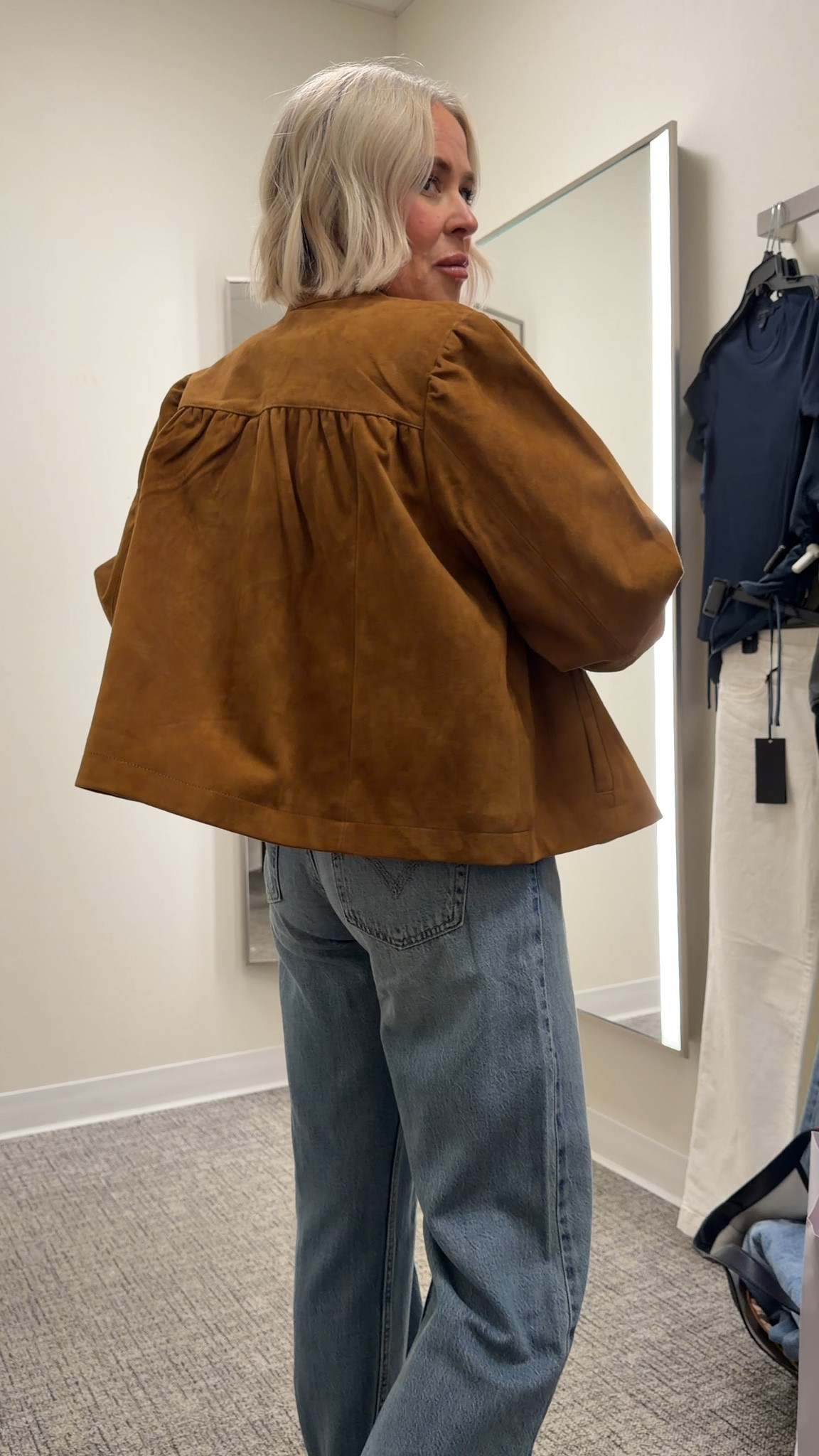 nordstrom fall outfit on sale, fall midsize, mom outfit, suede jacket, layers over 50 fashion, white tee, easy outfit, sweater, puff sleeve, casua, office outfit, tops jacket for fall, accessories, everyday out, chic style, fall flats, fall shoes, nsale, nordstrom, trench coat, denim, jeans, flats, fall fahsion, brown coat

#LTKOver40 #LTKSaleAlert #LTKMidsize