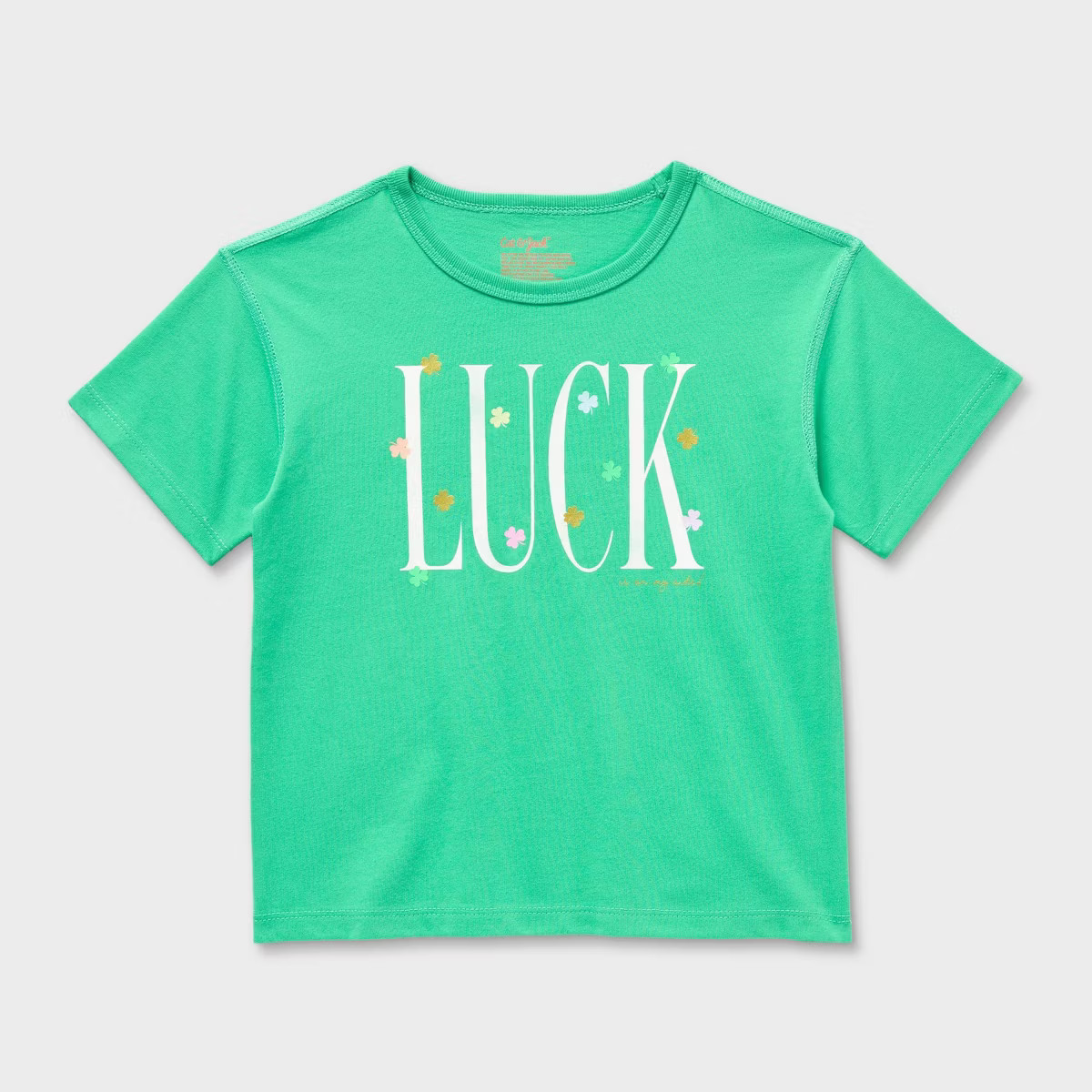 Toddlers Girls' Adaptive St. Patrick's Day 'Luck' Graphic T-Shirt - Cat & Jack™ Green | Target