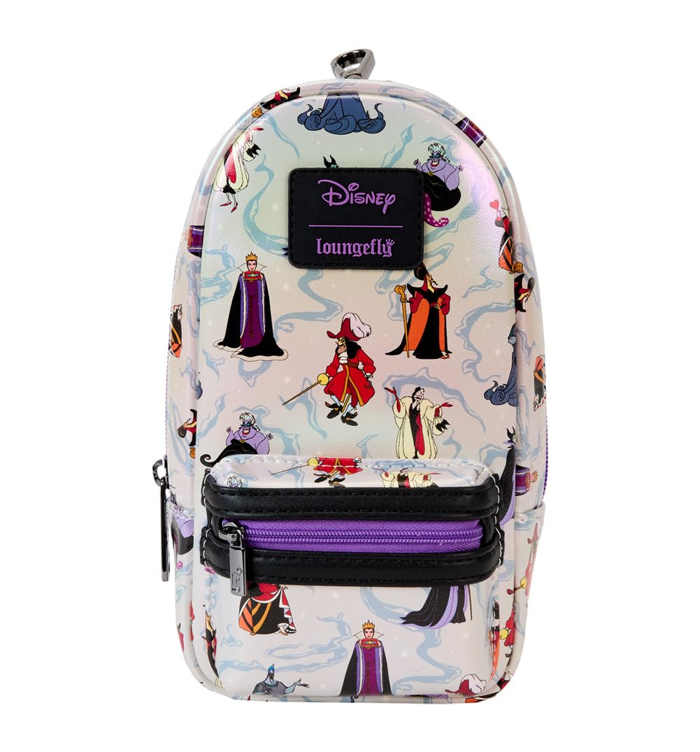 Loungefly Disney Villains Iridescent Mini Backpack Pencil Case | Amazon (US)
