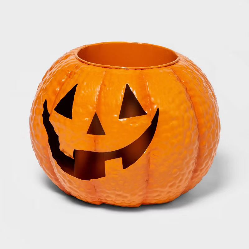 12" Metal Pumpkin Halloween Planter - Hyde & EEK! Boutique™ | Target