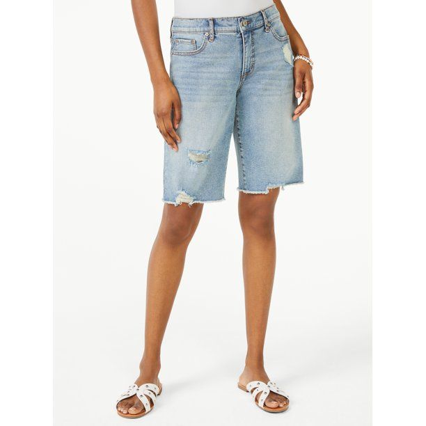 Scoop Women's Bermuda Denim Shorts | Walmart (US)