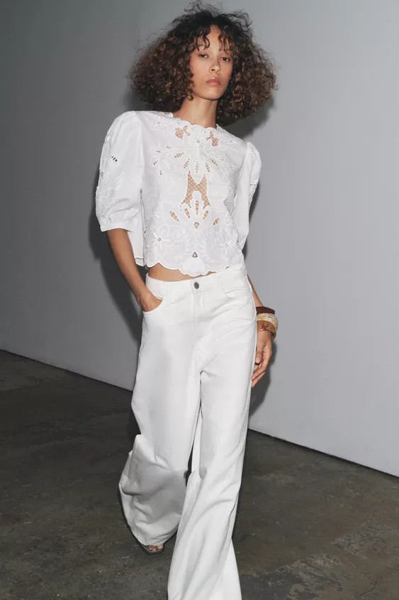 ZW COLLECTION ROMANTIC BLOUSE | Zara US