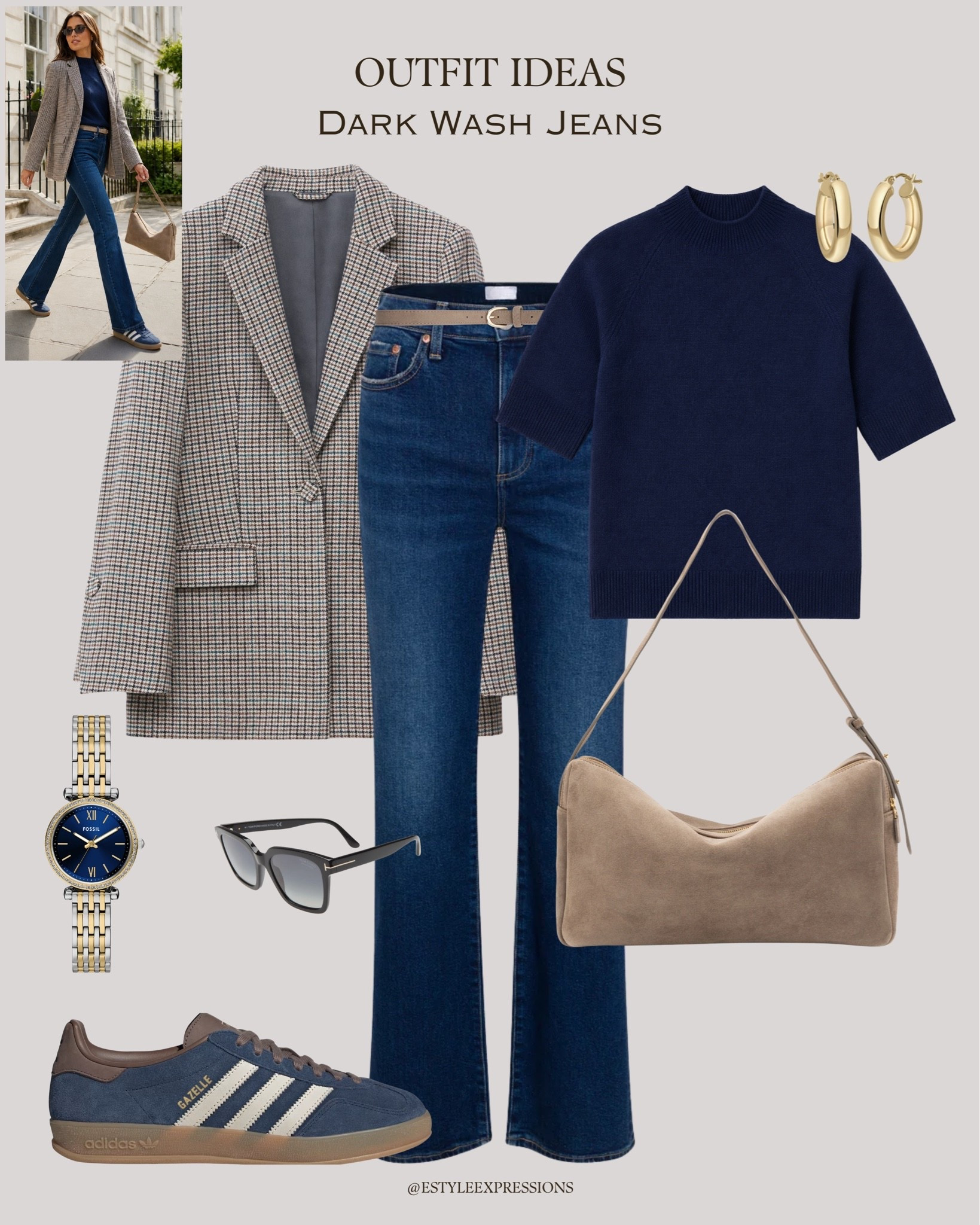 Transitional outfits with dark blue jeans!👖🍂

#LTKjeans
