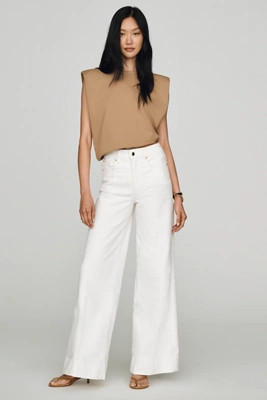 Good American Good Waist High Rise Wide Leg Palazzo Jeans | Anthropologie (US)