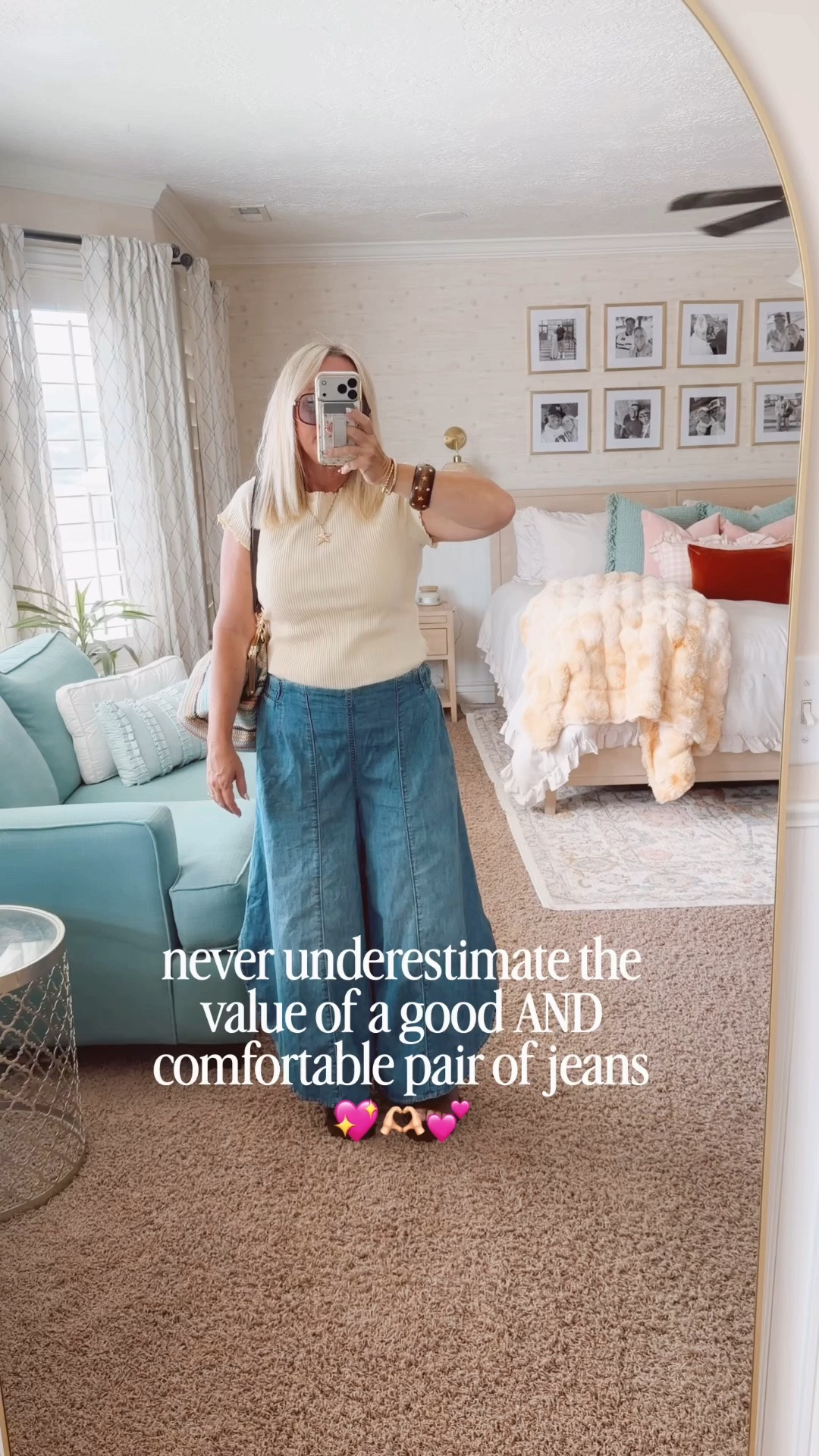 👖🌷🫶🏻you’ll find me in these for the next several months! unique, comfy + so versatile! two color options + restocked sizes!
.
#funjeans #comfyjeans #comfydenim #cutejeans #uniquejeans #momstyle

#LTKootd #LTKmomlife #LTKMidsize