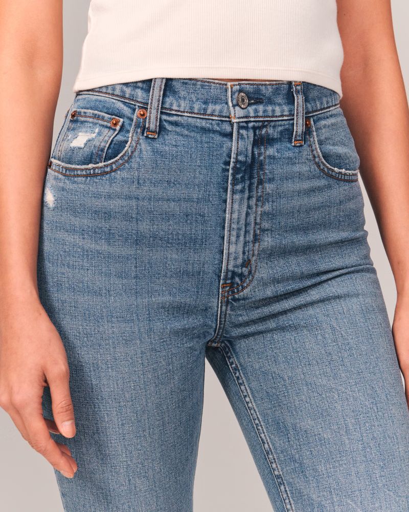 Ultra High Rise Slim Straight Jean | Abercrombie & Fitch (US)