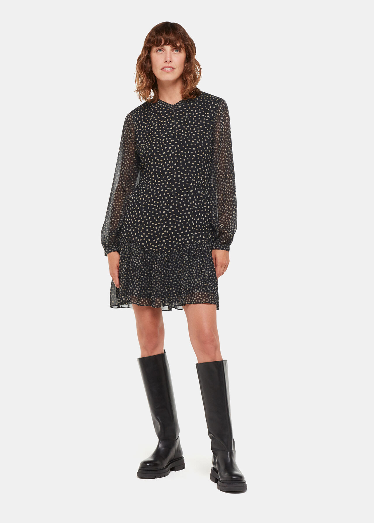 Speckled Polka Dot Dress | Whistles