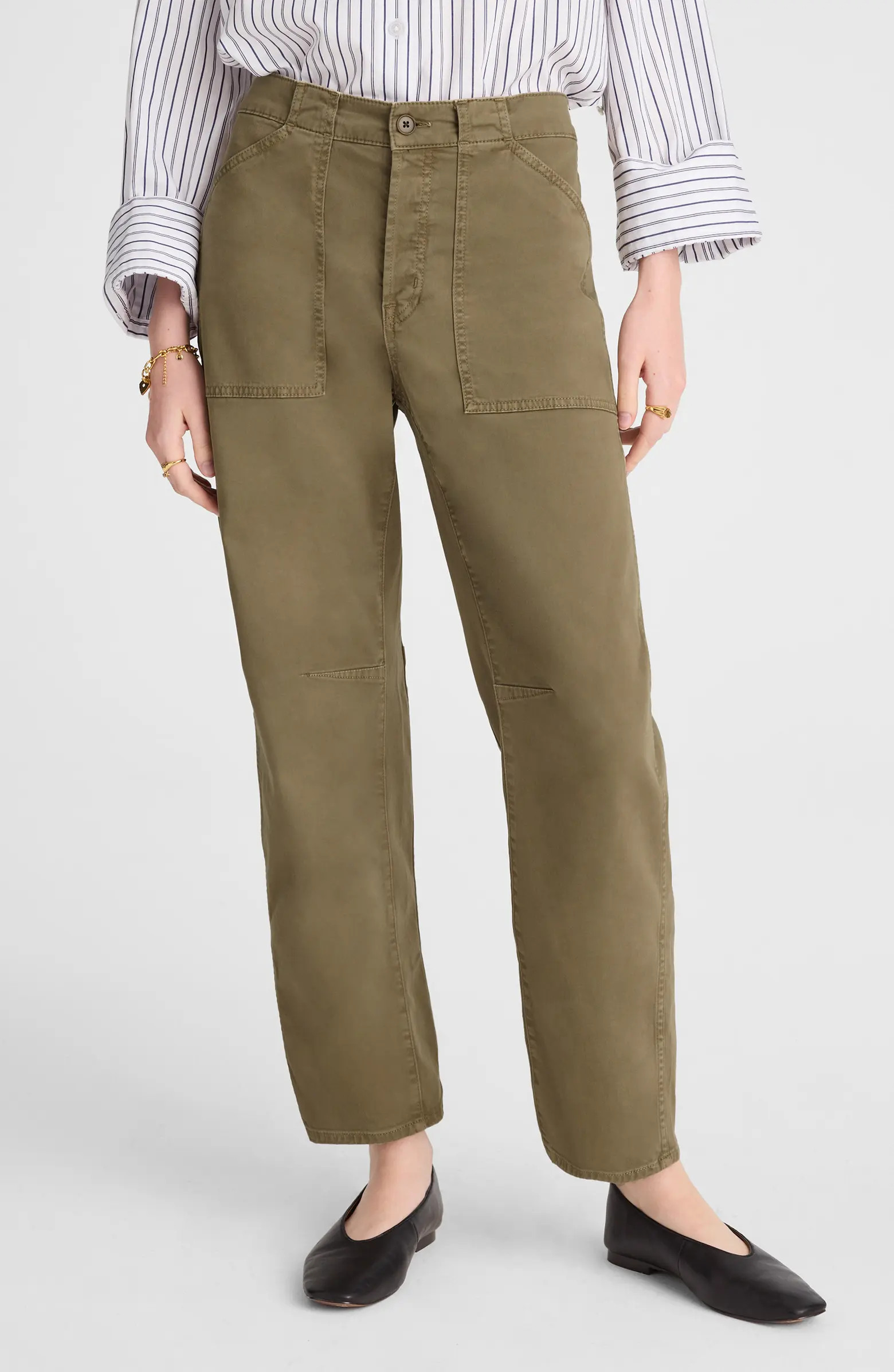 Darted Barrel Leg Pants | Nordstrom